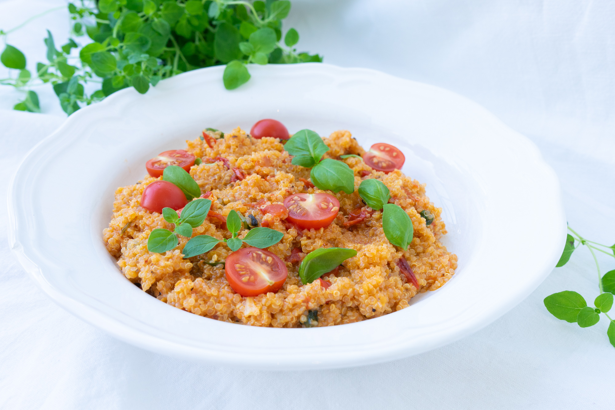 Baked feta quinoa