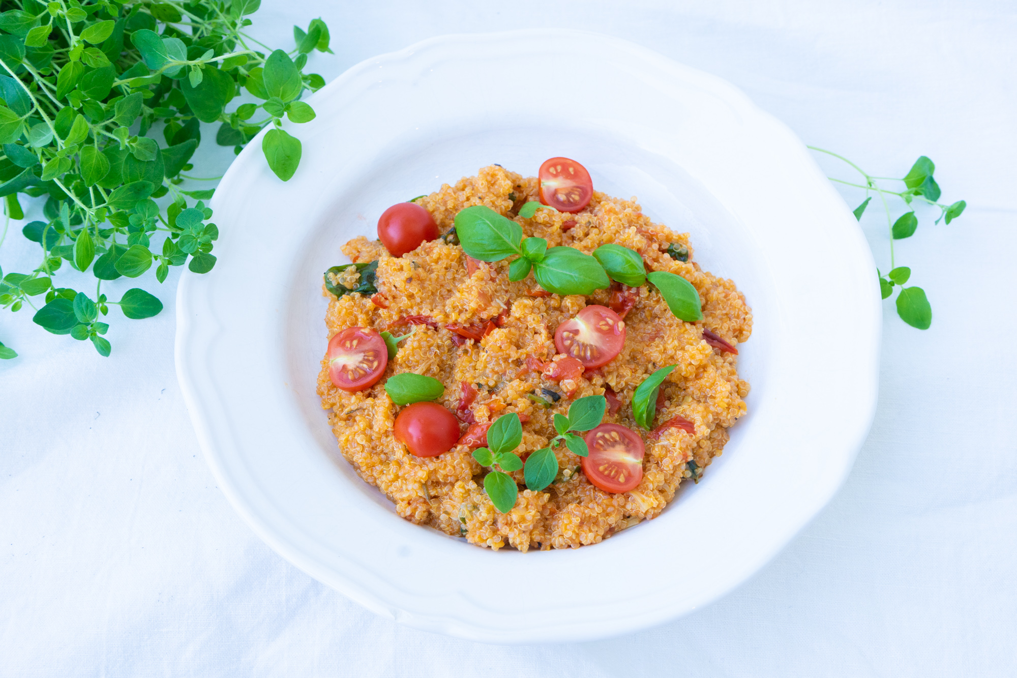 Baked feta quinoa